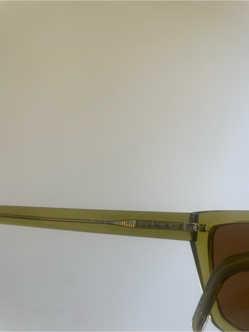 Yves Saint Laurent - SL 276 Mica - Transparent Acid Green - Cateye Sunglasses - Picture 5 of 6
